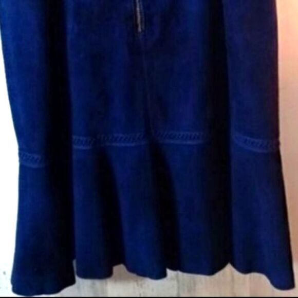 Alice + Olivia LAMBSKIN LEATHER DARK NAVY BLUE STUNNING - Picture 4 of 11